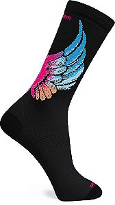 Meia Rikam Performance Feminina Corrida e Ciclismo Asas