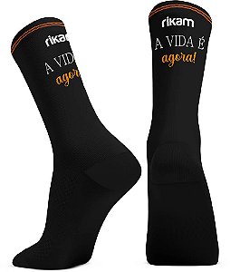 Meia Rikam Performance Masculina Corrida e Ciclismo Frases