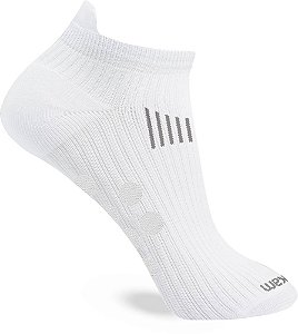 Meia Rikam Performance Invisível Compressão Fio Emana® Masculina Branca