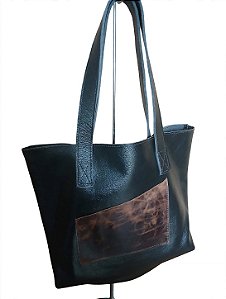 Bolsa de Couro Legítimo Tote Mila