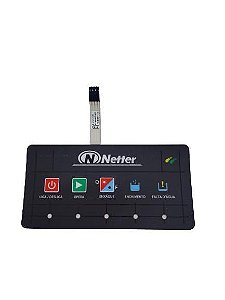 Membrana teclado Etiqueta do Painel Lava louças Netter SMD Linha NT com Enxague