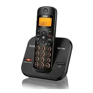 Telefone Sem Fio com Identificador De Chamadas Tsf7500 Elgin Preto
