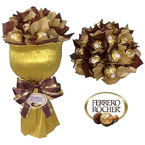 BUQUÊ DE CHOCOLATE - FERRERO ROCHER OU RAFFAELLO