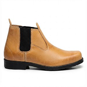 Botina Masculina de Couro Legítimo com Solado de Pneu – Campo e Urbano