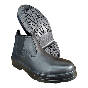 Botina de Segurança em Couro Legitimo com Solado de Borracha Resistente