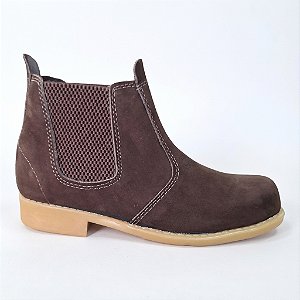 Botina Infantil em Couro Legitimo Solado Macio e Resistente