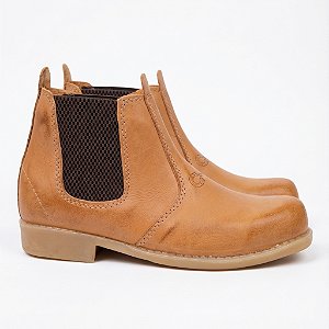 Botina Infantil em Couro Legitimo Solado Macio e Resistente