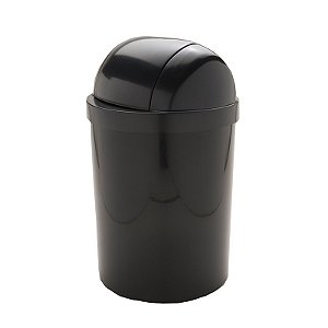 Cesto de Lixo Com Tampa Basculante 15 Litros Preto Trilha