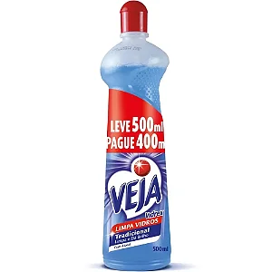 Limpa Vidros Veja Vidrex Tradicional com Álcool 500ml