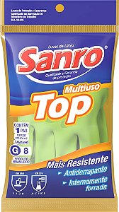 Luva de Proteção Limpeza Pesada Top Multiuso Par Verde M - Sanro