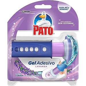 Desodorizador Sanitário PATO Gel Adesivo Aplicador + Refil Lavanda 6 discos