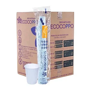 Copo de 180ml PP Branco ABNT 2012 Ecocoppo