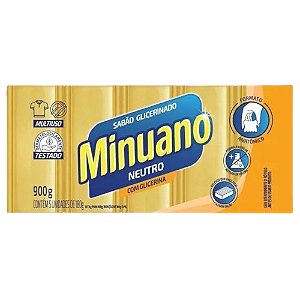 Sabão em Barra Minuano Neutro Glicerinado 5X180g