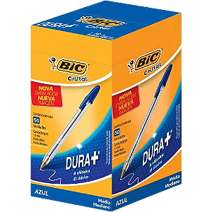 Caneta Esferográfica Bic Cristal Azul Caixa com 50 unidades