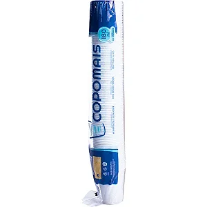 Copo Plástico Descartável Branco 180ml PT 100 Un Copomais