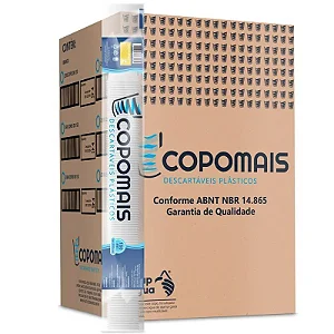 Copo Descartável 180ml Copomais - Caixa com 2500 Unidades