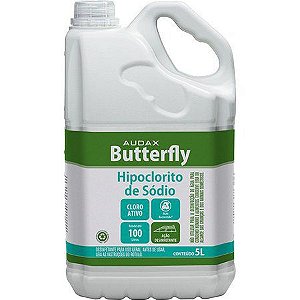 Cloro (Hipoclorito de Sódio 5%) 5 Litros Audax Butterfly