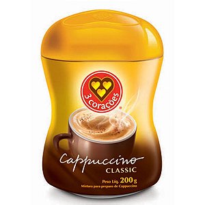 Cappuccino Classic 3 CORAÇÕES Pote 200g