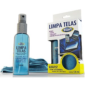 Limpador para tela Start 120ml pano microfibra Start Química