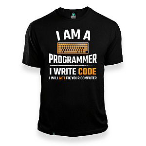 Camisa I Am a Programmer Preta DTF