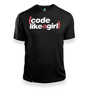 Camisa Code Like a Girl Preta