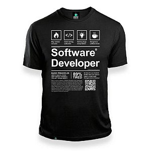 Camisa Software Developer preta