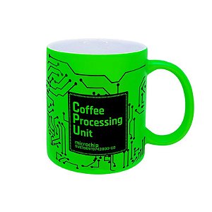 Caneca CPU Coffee Processing Unit Fluorescente