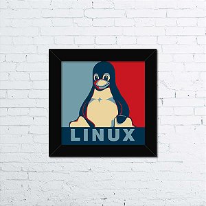 Quadro Tux Linux Obama Style