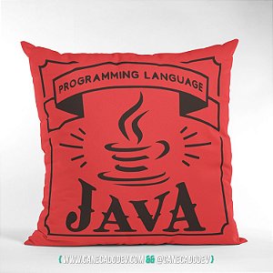 Almofada Linguagem de Programação Java Retrô