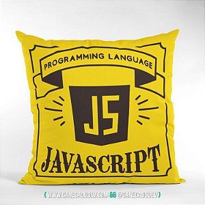 Almofada Linguagem de Programação Javascript Retrô