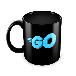 Caneca GO 3D preta