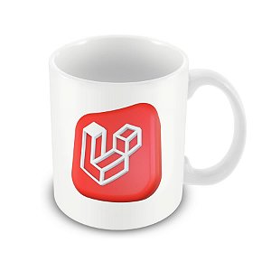 Caneca Laravel 3D preta