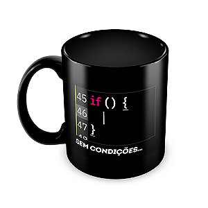 Caneca Sem Condições preta