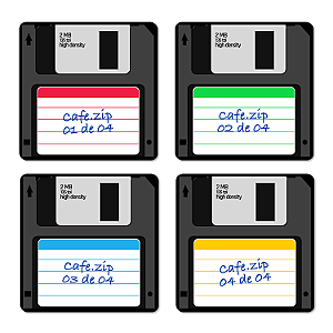 Kit porta-copos Diskete