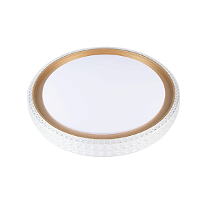 Plafon LED Kenle  redondo - 36W - Dourado Fosco com 3 cores de luz -2665 - Nordecor
