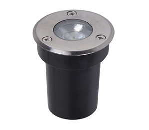 Embutido de solo Vinne Of LED 5W 3000K 12º (luz amarela) bivolt cromado - 6308 - Nordecor