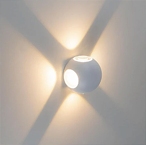 Arandela Tetra LED 4W - 4 fachos 3000K (luz amarela) - DN 30326 - Opus