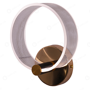 Arandela Elo LED 8W acrilico - (com luz 3 cores) 3000K/4000K/6000K