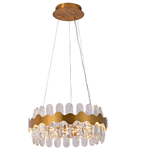 Lustre cristal LED integrado 3000/4000/6500K (3 cores)