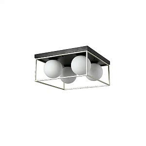 PLAFON DE SOBREPOR CUBO GLOBO QUADRADO