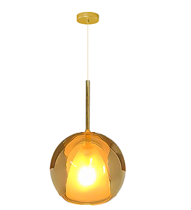 Pendente Inside 15 âmbar - dourado para 1 lâmpada G9 (não inclusa)