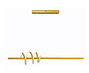 Pendente LED 65W bivolt 3200K dourado