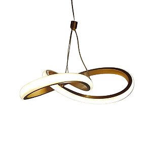 Pendente LED 27W bivolt 3200K dourado