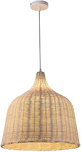PENDENTE CONE LARGO BAMBU P/1XE27
