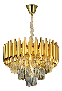 Lustre Vana Gold Cristal Dourado 5xE14