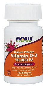 Vitamin D-3 10.000IU 120cápsulas - NOW FOODS