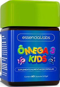 Ômega 3 Kids 60cápsulas Softgel no Fomato de Peixe - ESSENCIAL LABS