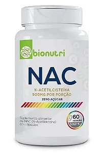 Nac N-acetilcisteina 500mg 120cápsulas - BIONUTRI