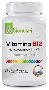 Vitamina B12 Metilcobalamina 60cápsulas 500mg BIONUTRI
