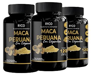 Kit 3x Maca Peruana Original 120caps de 500mg - RYCO